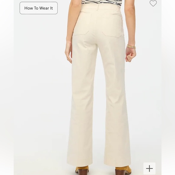 J crew natural Lizzie high-rise patch-pocket wide-leg pant - Picture 3 of 5